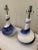 Blue and White Ceramic Lamps- a Pair For Sale - Image 9 of 10