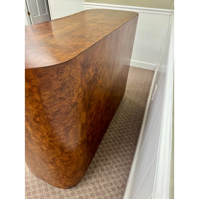 Baker Furniture Burl Walnut Cachou Chest For Sale In Greenville, SC - Image 6 of 9