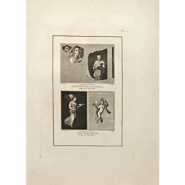 Nicola Vanni, Ancient Roman Fresco, Etching, 18th Century For Sale