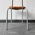 Mid-Century Aluminium Chair with Orange Fabric For Sale - Image 18 of 18