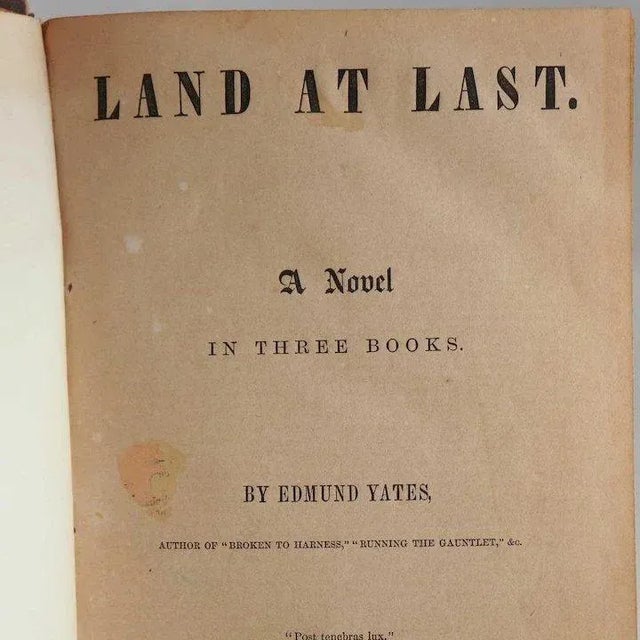 19th Century 19th Century Land at Last, A Novel by Edmund Yates Book For Sale - Image 5 of 6