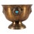 Vintage Tibetan Jeweled Bronze Butter Lamp – Buddhist Temple Offering Vessel For Sale - Image 4 of 10