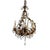 Vintage Chandelier with Crystal Drops and Gilded Brass, 1950s For Sale