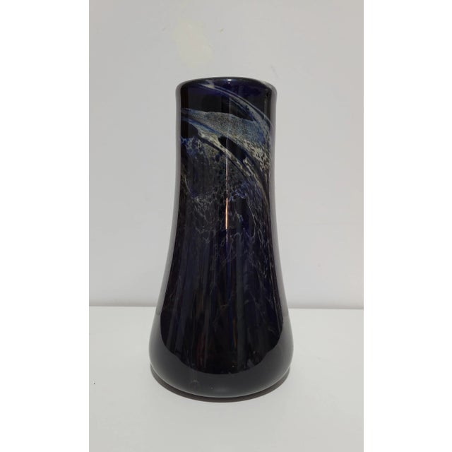 1970s Loren Chapman Abstract Art Glass Vase For Sale - Image 11 of 11