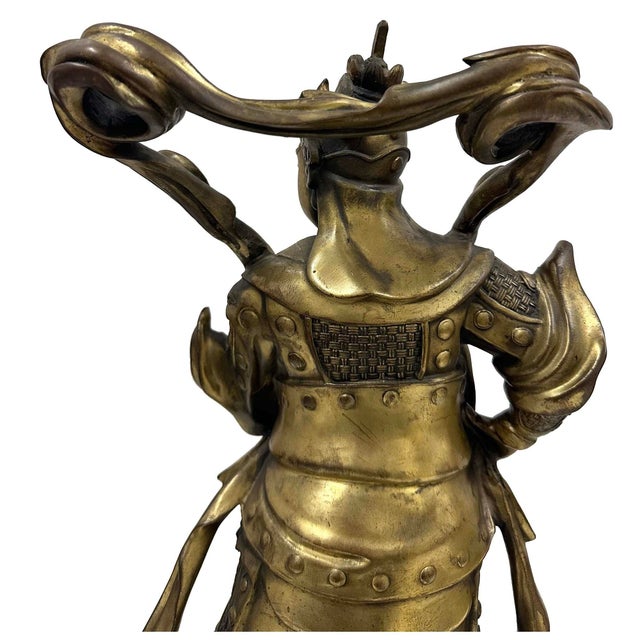 20th-Century Chinese Bronze Wei Tuo Bodhisattva Statue For Sale - Image 11 of 12