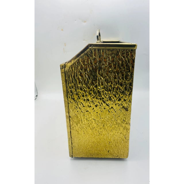 Vintage Brass Clad Magazine Rack For Sale - Image 4 of 10