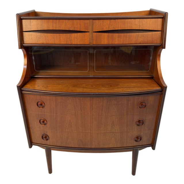 Mid-Century Modern Teak Secretary Desk Attributed to Gunnar Falsig for Falsig Møbler For Sale