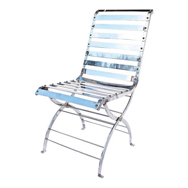 Custom Modern Stainless Steel Chair by Szilagyi For Sale