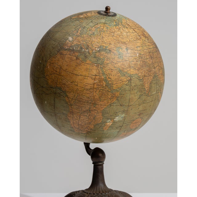 Metal 19th Century United States Brown Iron Globe For Sale - Image 7 of 15