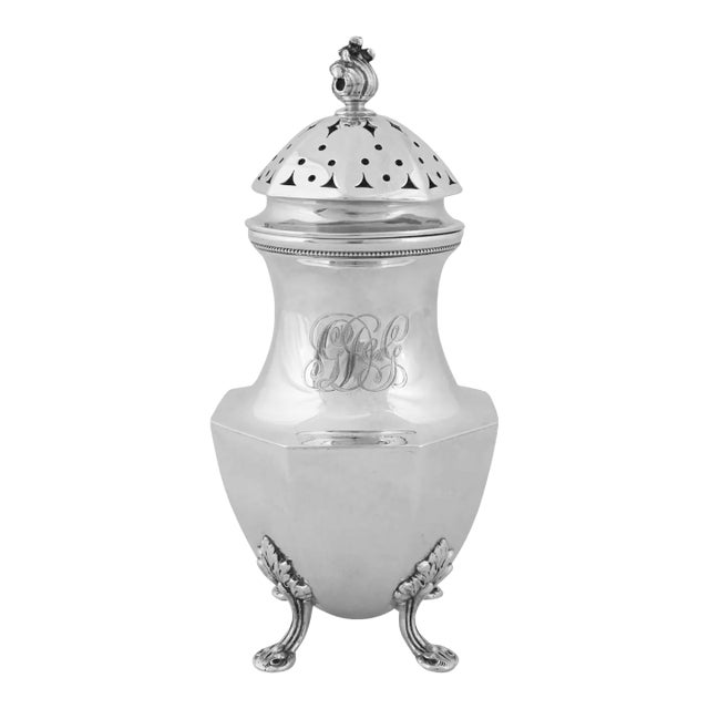 Antique American Sterling Silver Muffineer by Theodore B. Starr New York For Sale