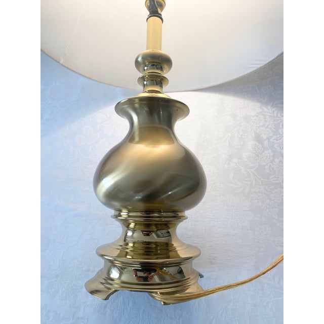 Solid Brass Traditional and Classic Curvaceous Urn Shaped Lamp Mint Condition Late 20th Century For Sale - Image 10 of 16