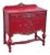 Vintage French Provincial Style Red Painted Buffet Cabinet For Sale