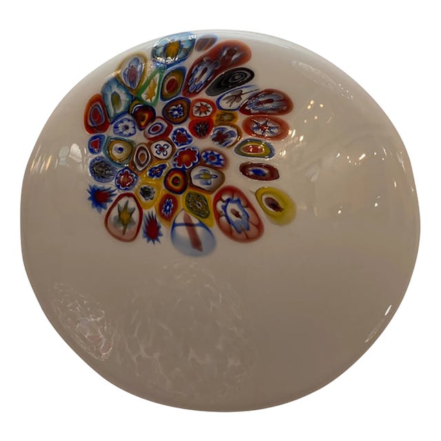 Murrine Sphere in Murano Style Glass with Multicolored Wall Sconce by Simoeng For Sale