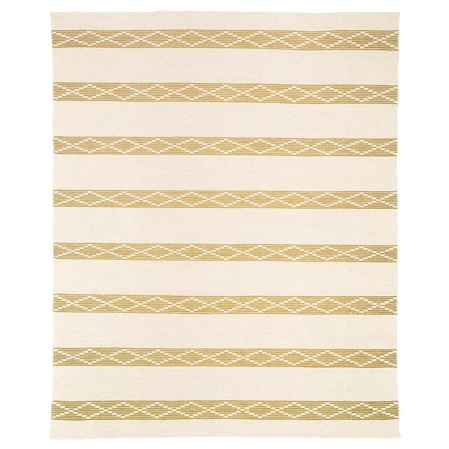 2020s Schumacher Sequoia Stripe 6' x 9' Rug in Ochre For Sale - Image 5 of 5