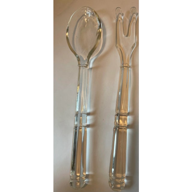 Vintage Glass Salad Serving Set For Sale In Dallas - Image 6 of 6