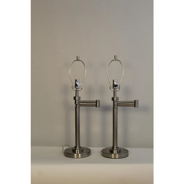 Hanson Style Mid 20th Century Swing Arm Lamps For Sale In Miami - Image 6 of 12