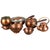 Vintage Art Deco Copper Tea and Coffee Set by Eugen Zint, 1950s, Set of 9 For Sale - Image 6 of 6