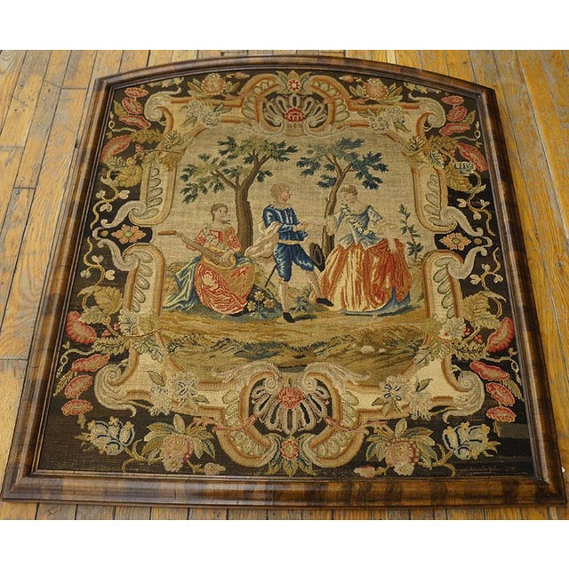 A Fine Pair of Mid-18th Century English Petit-Point Fireplace Screen For Sale - Image 11 of 12