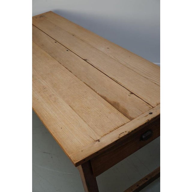 Antique Late 19th Century French Rustic Farmhouse Cherry Wood Dining Table For Sale - Image 10 of 18