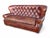 Restored Vintage Chesterfield Leather Sofa in Dark Brown With Brass Nail Head Trim For Sale - Image 13 of 15