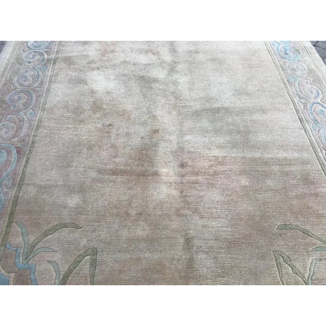 Vintage Tibetan Simple Design Rug For Sale - Image 3 of 12
