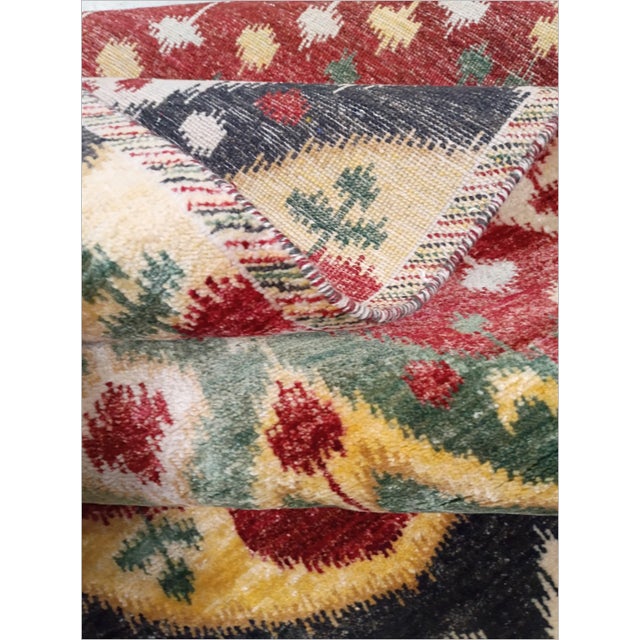 Genuine Hand-Knotted Ikat Rug. 8'x 10'3" For Sale - Image 17 of 17