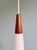 Scandinavian Pendant Light in Satin White Opaline Glass and Teak, 1960s For Sale - Image 4 of 14