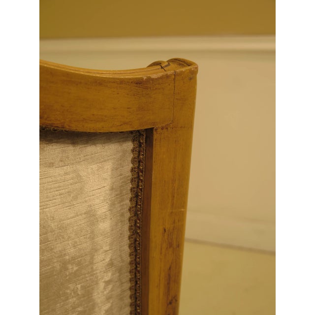 Vintage Mid Century French Style Paint Decorated Arm Chairs- A Pair For Sale - Image 9 of 13