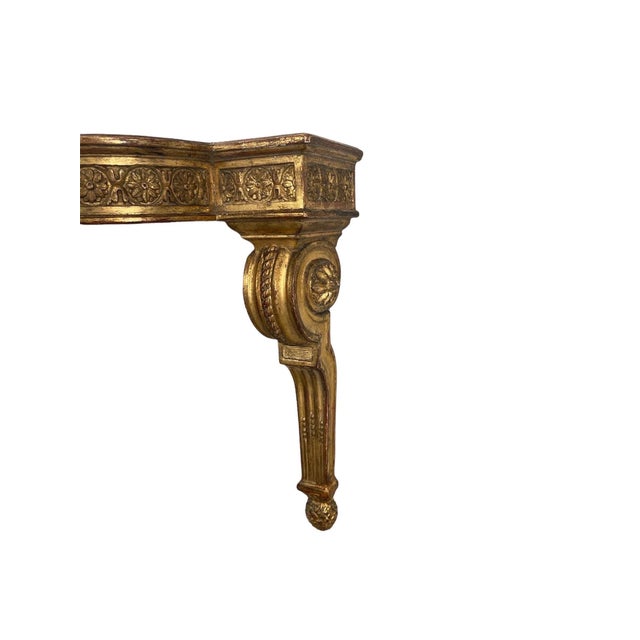 French Louis XVI Gilt-Wood Console 'as Wall Bracket' For Sale - Image 3 of 9