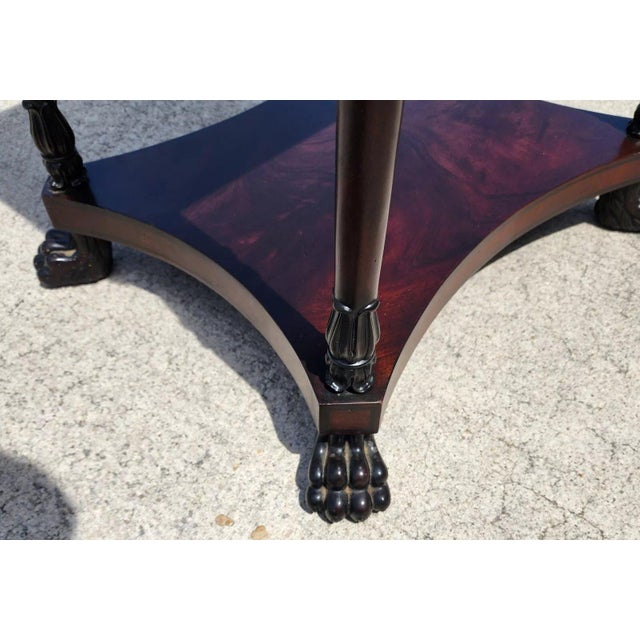 1980s Claw Footed Occasional Lamp Side Table by Hickory Chair Co For Sale - Image 5 of 12