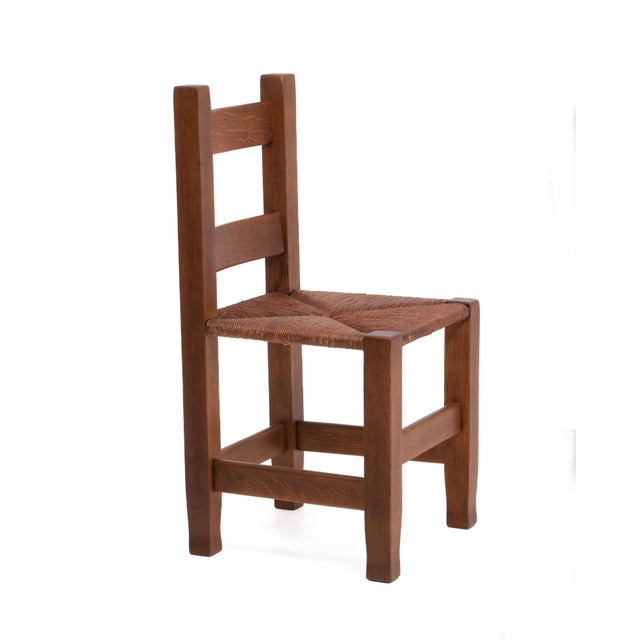 Joseph McHugh Arts & Crafts Mission Oak Dining Chairs Mackmurdo Stickley Roycroft a Set of Four For Sale In Philadelphia - Image 6 of 18