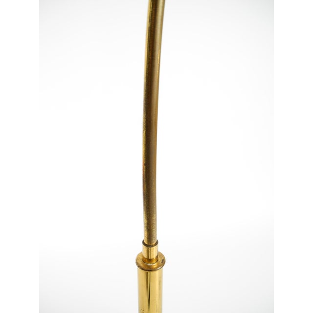 Large Mid-Century Modern Brass Table Lamp with Conical Shade, 1960s For Sale - Image 17 of 18