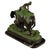 Antique Cast Bronze Elephant Hunt Scene With Lion Antonio Amorgasti Belgium 1925 For Sale In Portland, OR - Image 6 of 15
