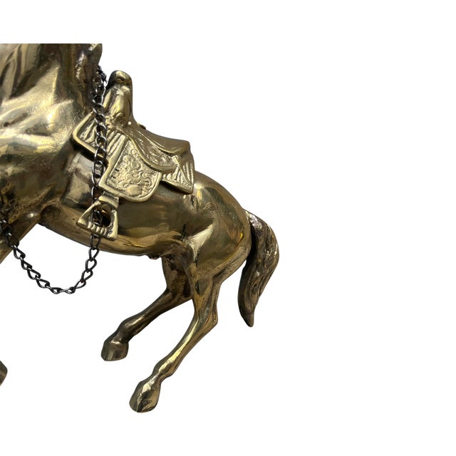 Large Brass Horse Figurine For Sale - Image 10 of 16
