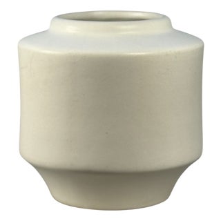 Ceramic Vase in White by Jan Bontjes Van Beek for Dr. Ing. Alfred Ungewiss, Germany, 1960s For Sale