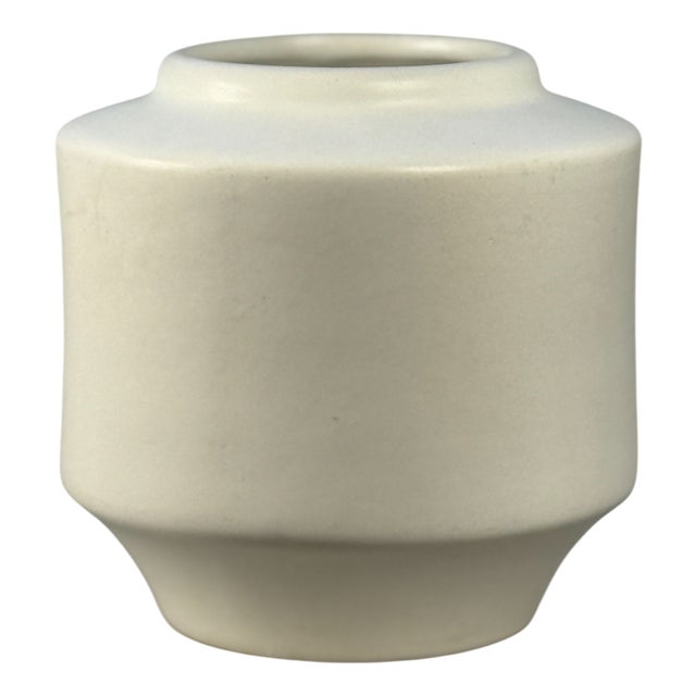 Ceramic Vase in White by Jan Bontjes Van Beek for Dr. Ing. Alfred Ungewiss, Germany, 1960s For Sale