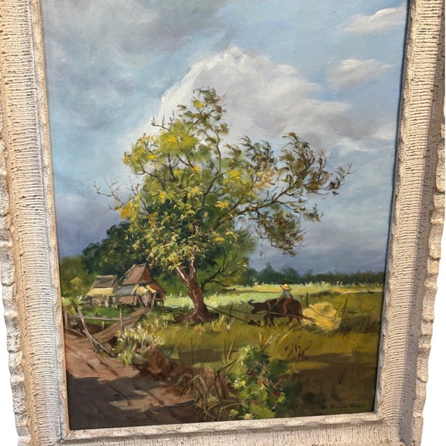 Marian Harris American Landscape Painting Oil on Canvas 1965 For Sale - Image 4 of 15