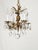 1950s Vintage 4 Arm 4 Light Baby Pineapple Brass Cut Lead Glass Crystal Chandelier For Sale - Image 5 of 12