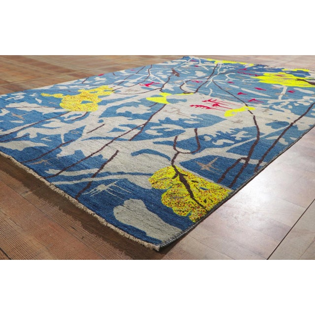 Joan Miro Inspired Vintage Style Rug, 06'04 X 09'03 For Sale In Dallas - Image 6 of 10