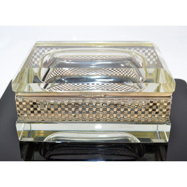 Art Deco Art Deco Italian Murano Glass & 24k Gold Plate Jewelry Case Mandruzzato Style For Sale - Image 3 of 13