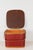 Farmhouse Mid-Century Red Woven Picnic Basket With Lid and Handles For Sale - Image 3 of 17