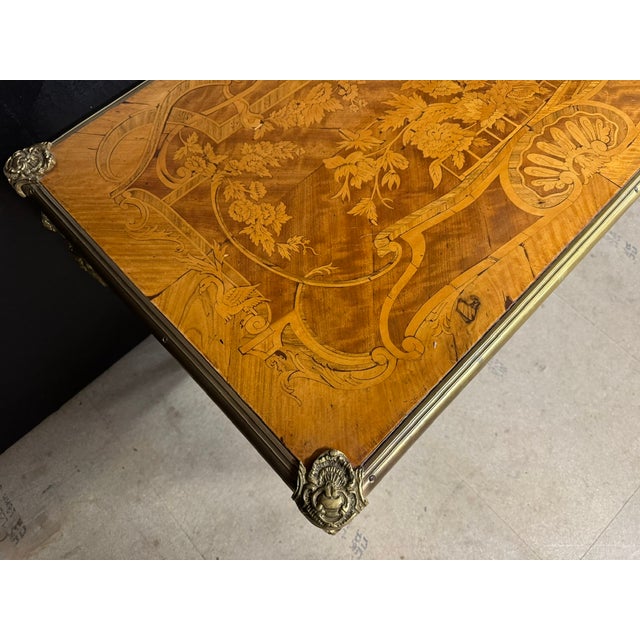 Antique French Marquetry Desk, 1900 For Sale - Image 9 of 18