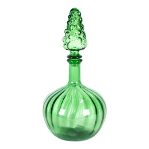 1960s Murano Style Green Art Glass / Decanter, Possibly Empoli