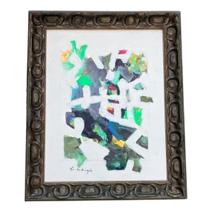 Contemporary Original Stephen Heigh Abstract Painting “Along the Trail”