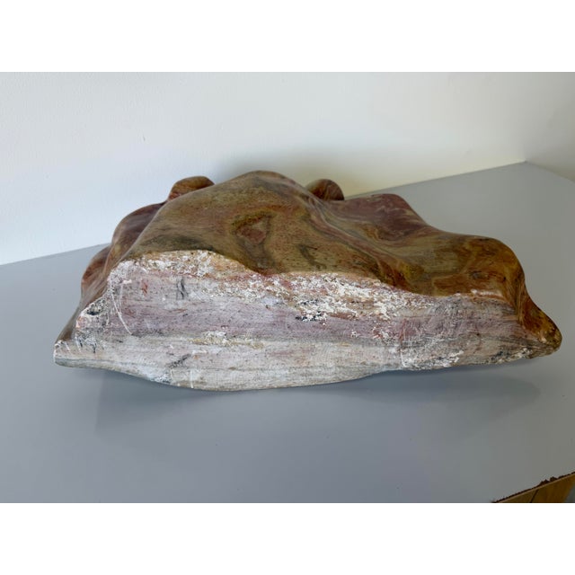 1996 Benait Menashe Hand-Carved Marble Abstract Sculpture For Sale - Image 9 of 12