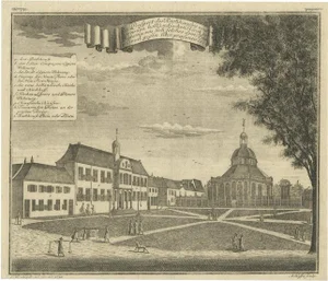 Town Hall and the Dutch Church in Batavia Jakarta, 1740, Ppaer