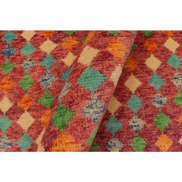 Contemporary Balochi Red/Blue Wool Rug - 5'1''x8'4'' For Sale In New York - Image 6 of 10
