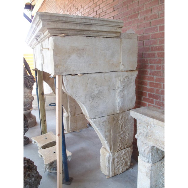Large Louis XIII Chateau Fireplace Mantel From La Meuse, France, 17th Century For Sale - Image 4 of 18