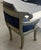 Metal Mid-Century Anglo-Indian Klismos Style Metal Clad Chairs W/ Lions & Velvet - Pair For Sale - Image 7 of 11