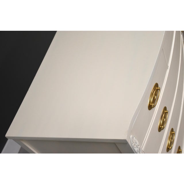1960s White and Gold Brass Chic Dresser For Sale In Boston - Image 6 of 12